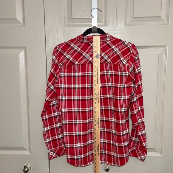Croft & Barrow Flannel Womens S Multicolored Plaid Button Up Longsleeved - Picture 6 of 12